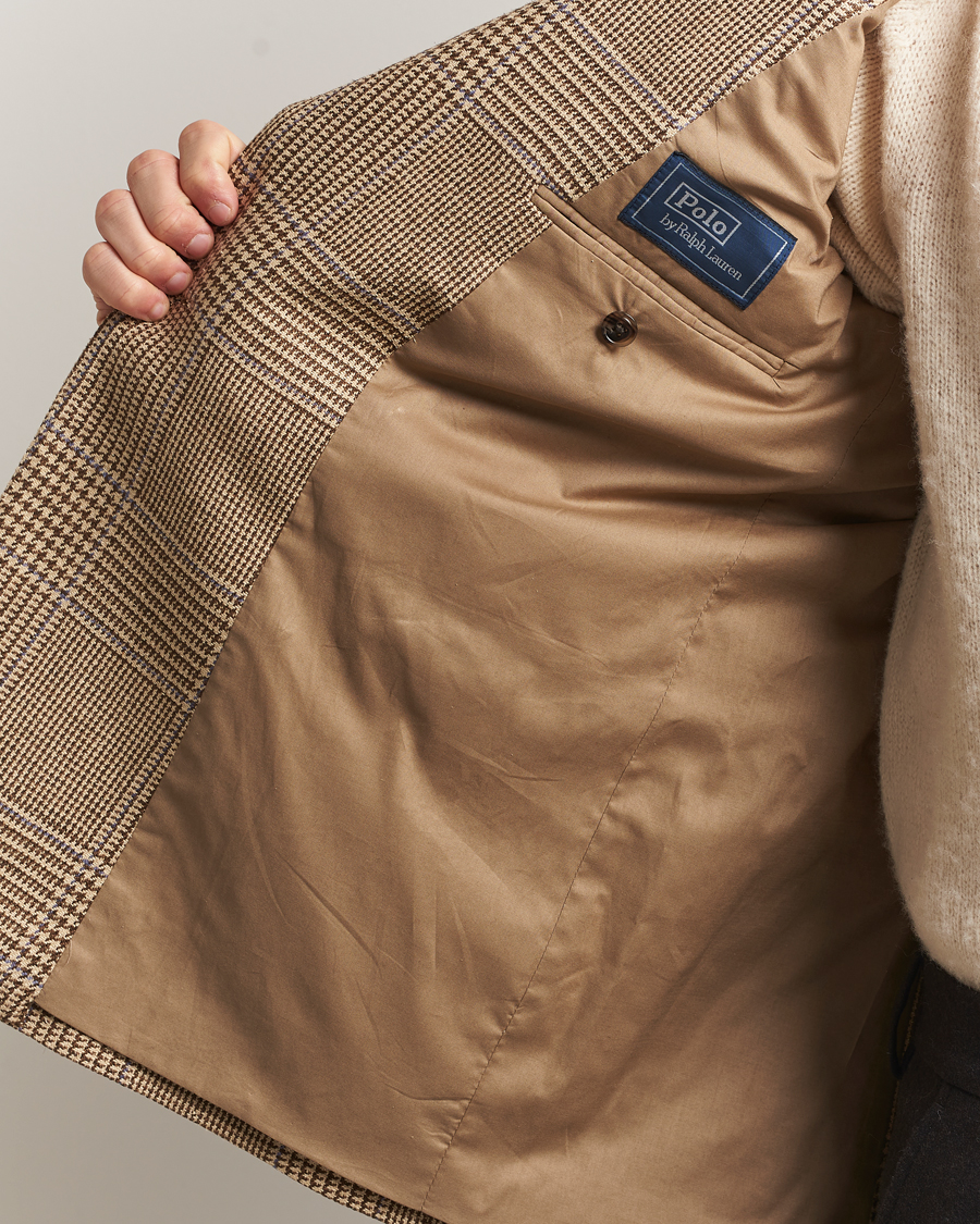 Herre | Blazere & jakker | Polo Ralph Lauren | DB Wool Prince of Wales Blazer Sand/Brown