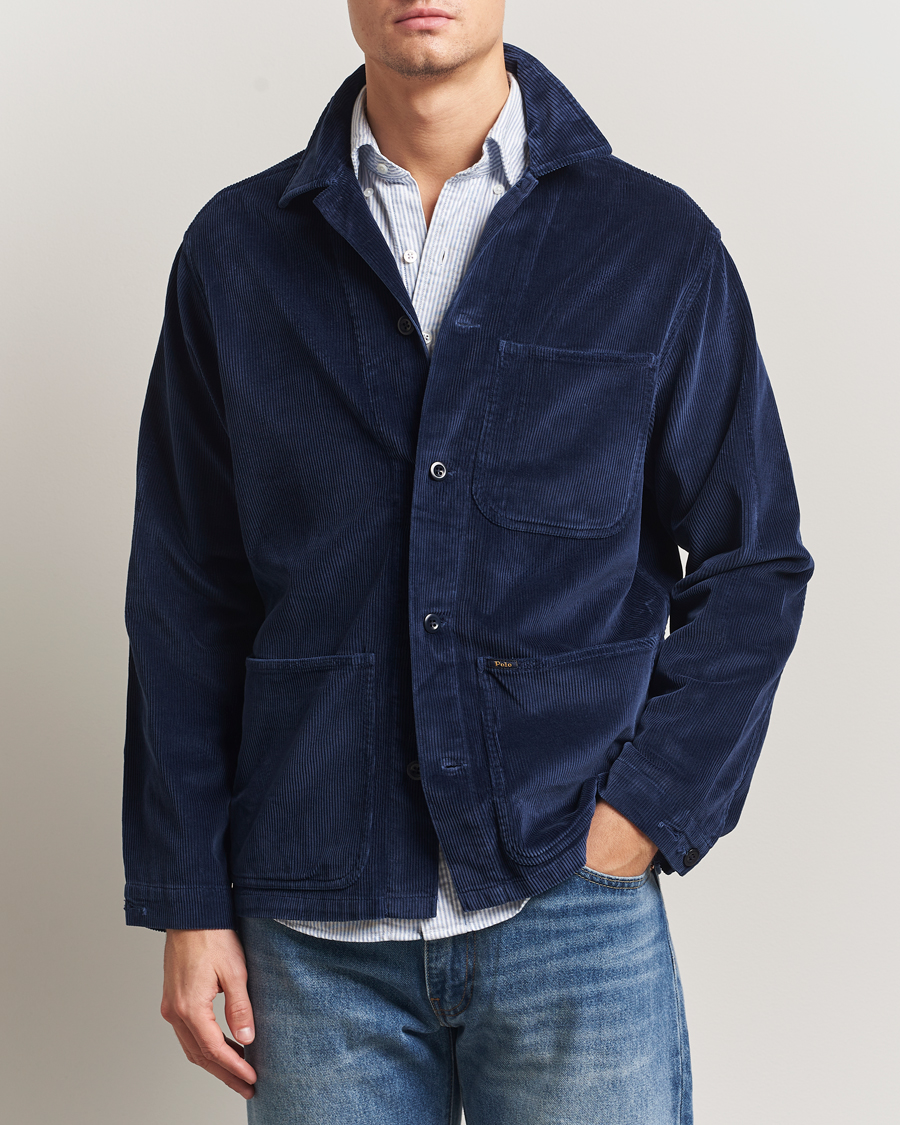 Herre | Skjorter | Polo Ralph Lauren | Corduroy 10W Overshirt Newport Navy