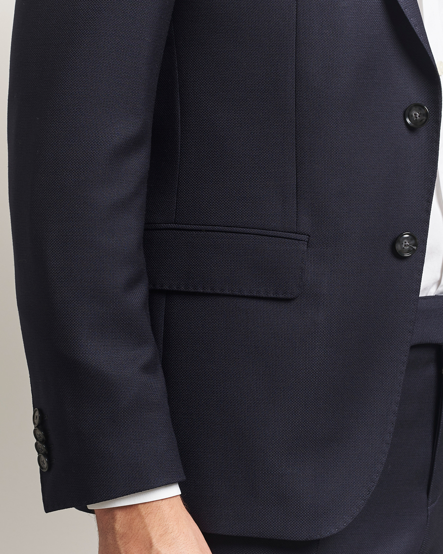 Herre | Jakkesæt | BOSS BLACK | Huge Structured Wool Suit Dark Blue