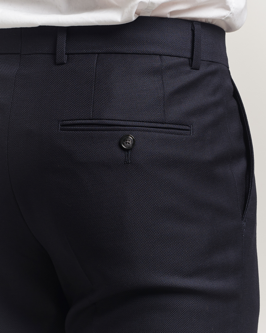 Herre | Jakkesæt | BOSS BLACK | Huge Structured Wool Suit Dark Blue