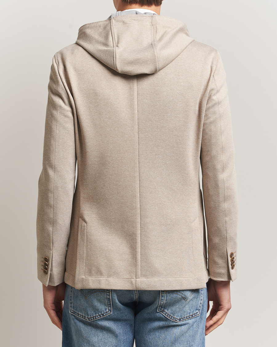Herre | Blazere & jakker | BOSS BLACK | Hanry Hooded Jersey Blazer Dark Beige