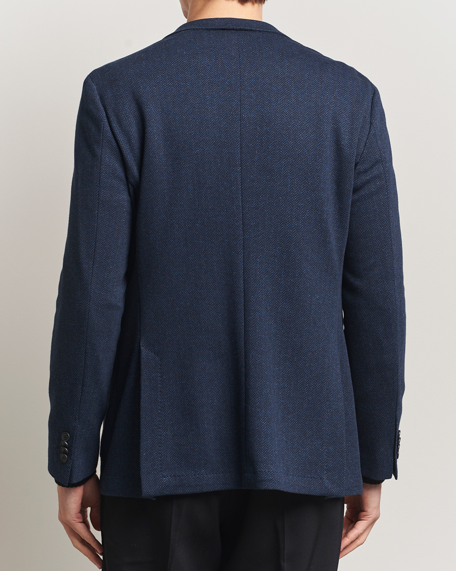 Herre | Blazere & jakker | BOSS BLACK | Jaye Jersey Herringbone Blazer Dark Blue