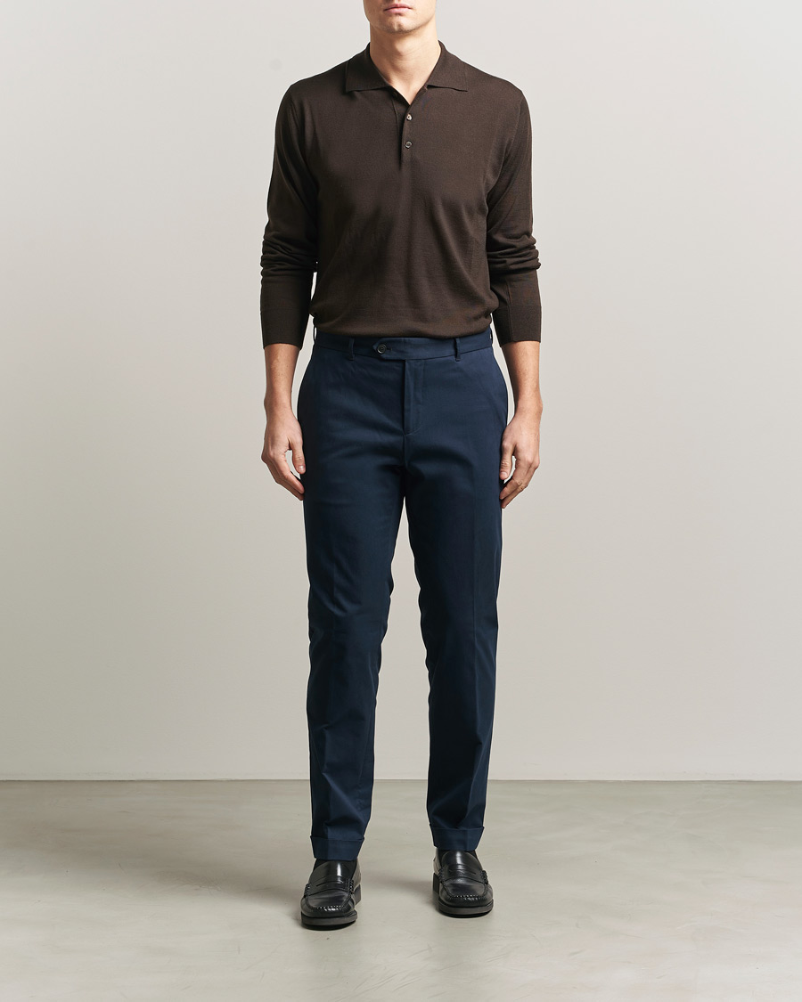 Herre | Bukser | BOSS BLACK | Genius Cotton Trousers Dark Blue