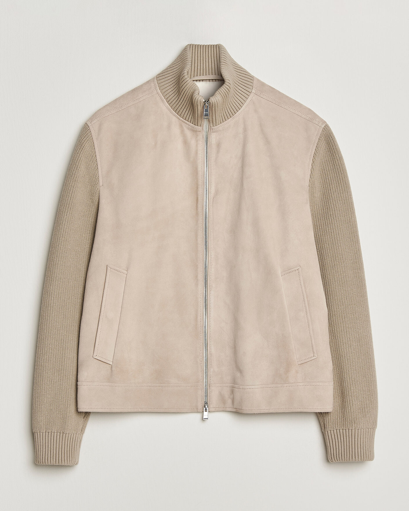 Herre | Jakker | BOSS BLACK | Maven Suede Hybrid Jacket Open White