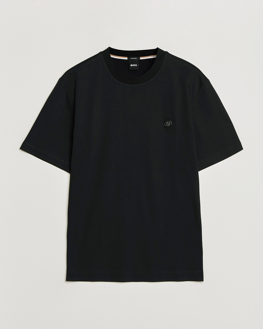 Herre | T-Shirts | BOSS BLACK | Taut Regular Fit T-Shirt Black