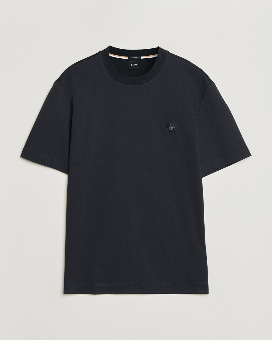 Herre | T-Shirts | BOSS BLACK | Taut Regular Fit T-Shirt Dark Blue