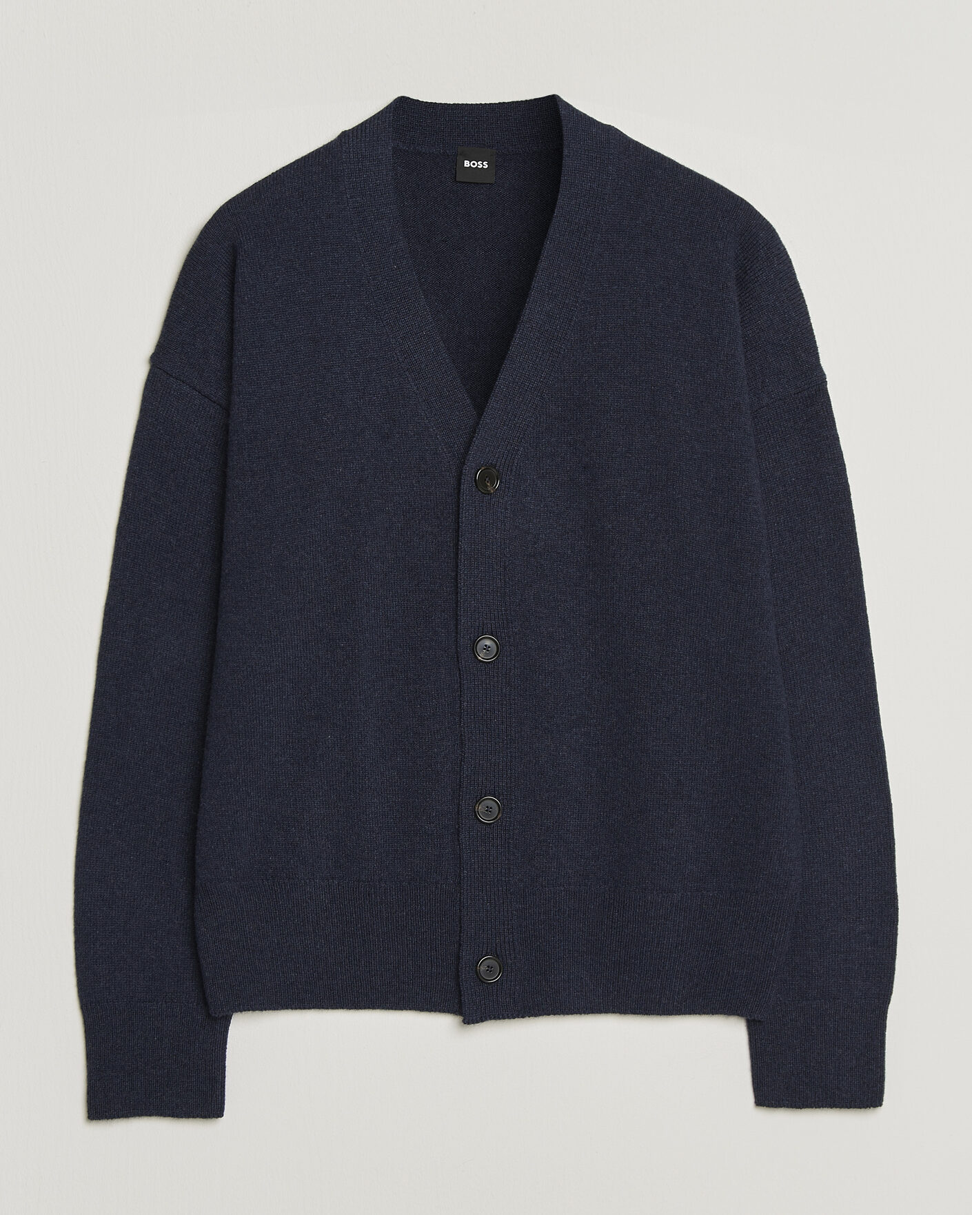 Herre | Trøjer | BOSS BLACK | Ucone Wool Knitted Cardigan Dark Blue