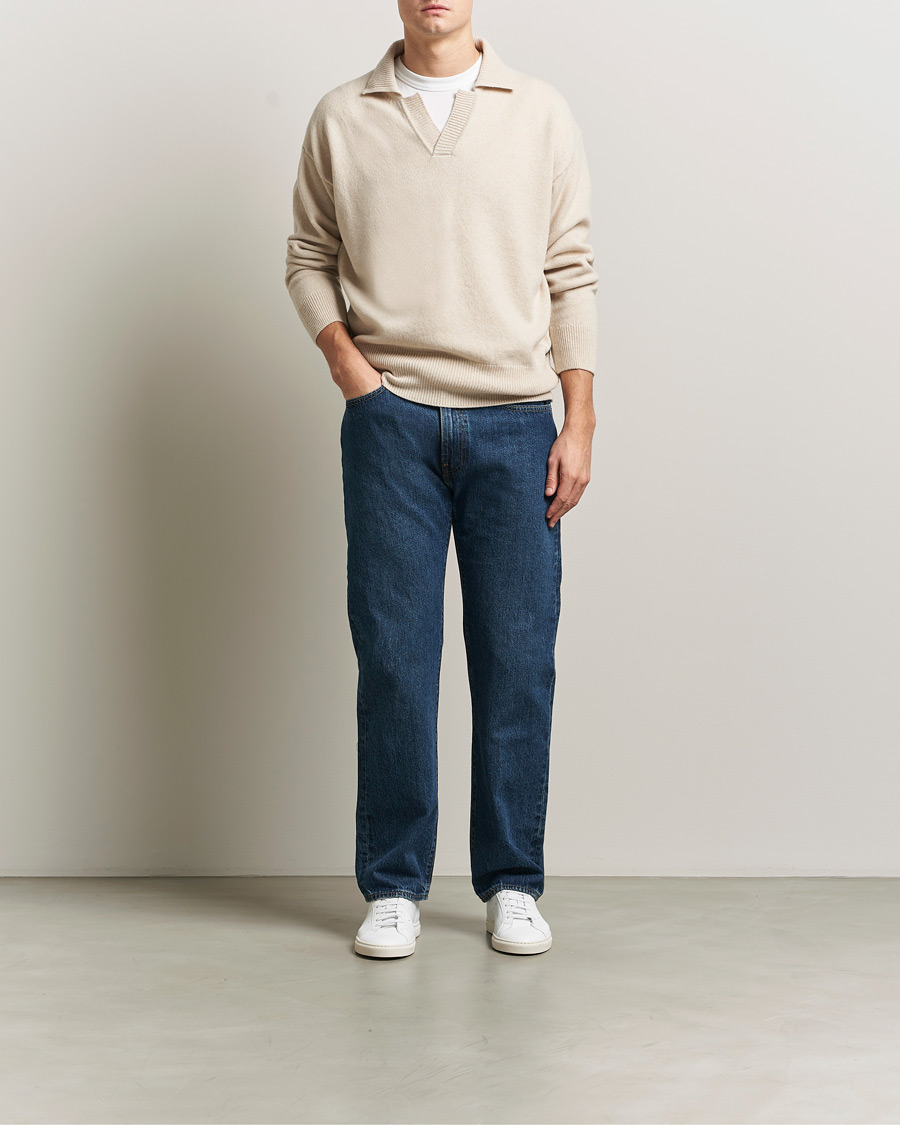 Herre | Trøjer | BOSS BLACK | Ucari Wool Knitted Polo Open White