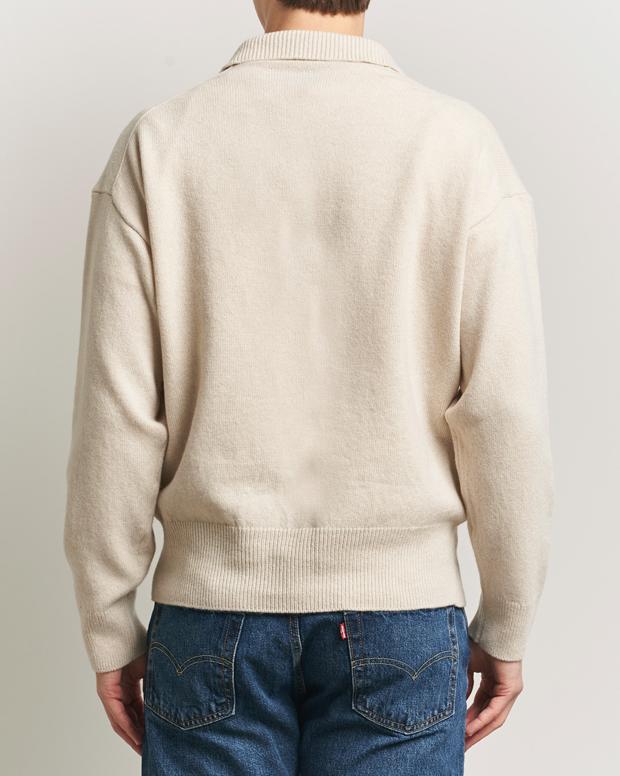 Herre | Trøjer | BOSS BLACK | Ucari Wool Knitted Polo Open White