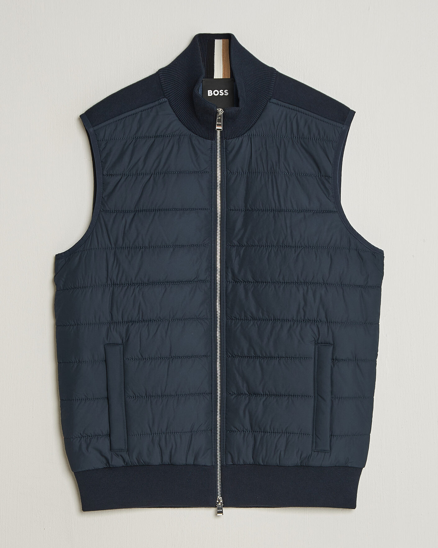 Herre | Veste | BOSS BLACK | Urwin Cotton/Wool Vest Dark Blue