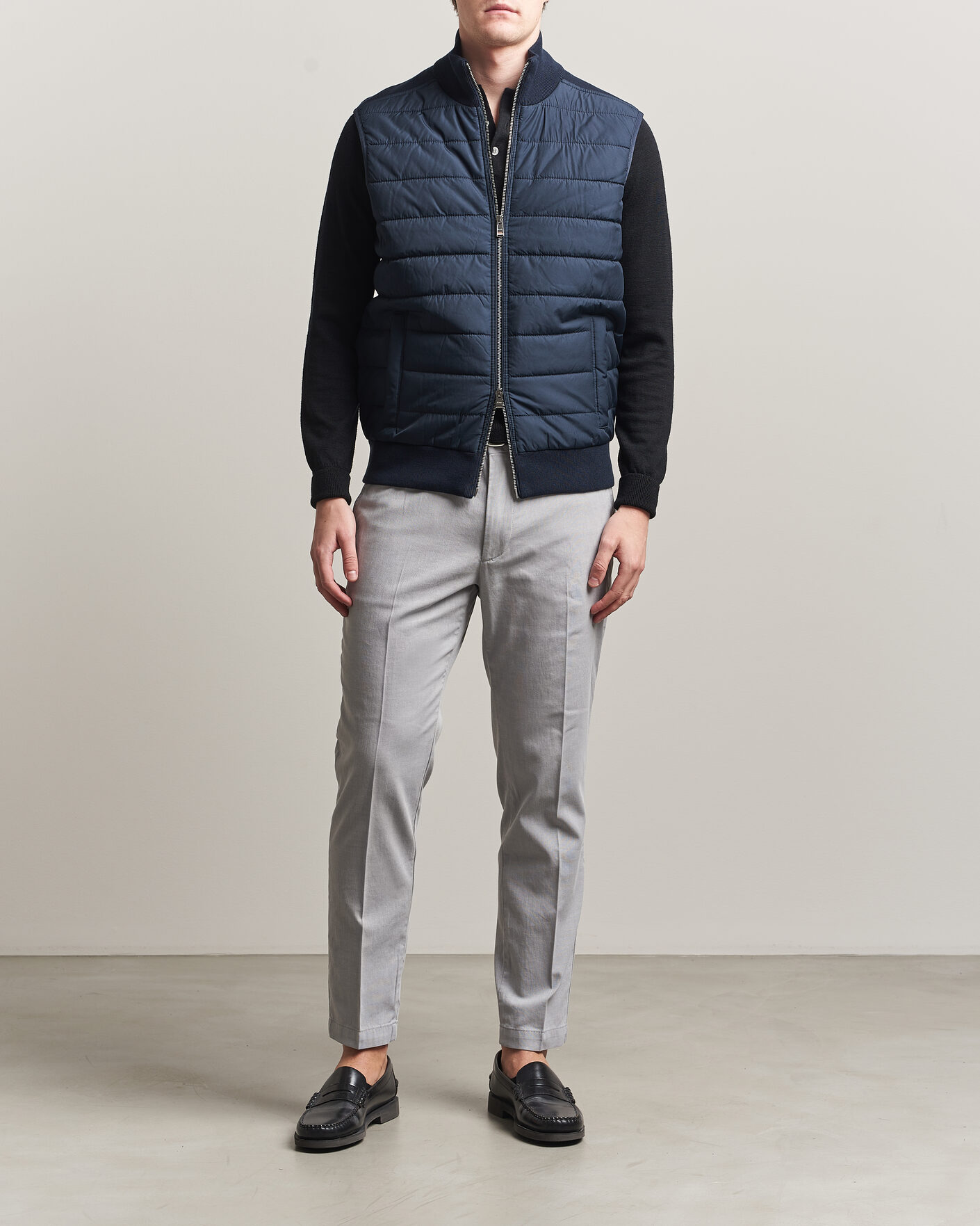 Herre | Veste | BOSS BLACK | Urwin Cotton/Wool Vest Dark Blue