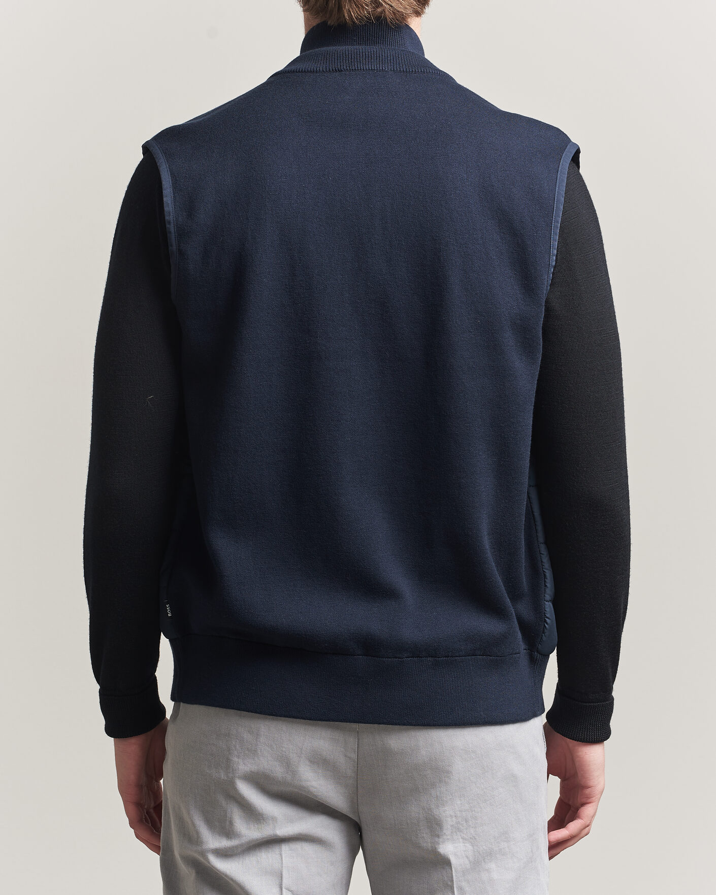 Herre | Veste | BOSS BLACK | Urwin Cotton/Wool Vest Dark Blue