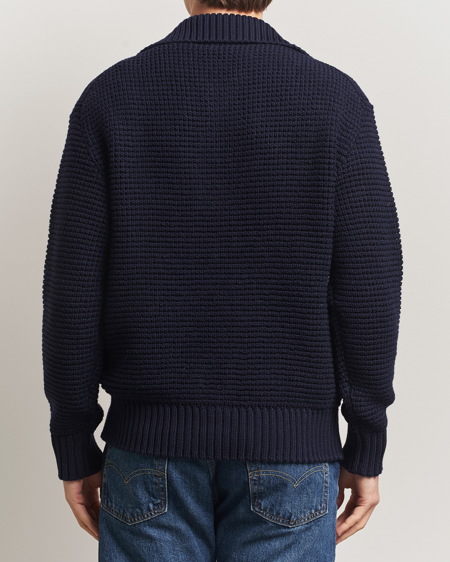 Herre | Trøjer | BOSS BLACK | Ulivi Heavy Knitted Cardigan Dark Blue