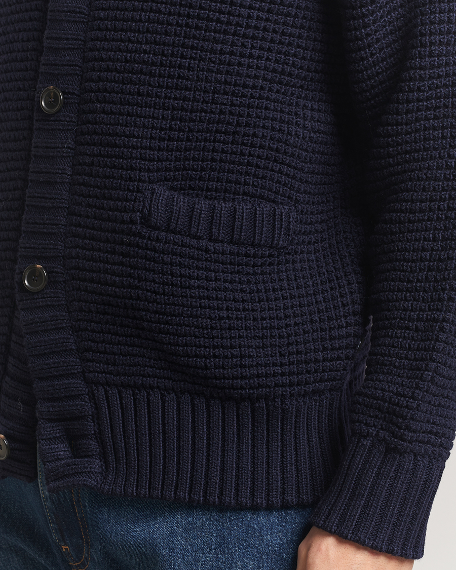 Herre | Trøjer | BOSS BLACK | Ulivi Heavy Knitted Cardigan Dark Blue