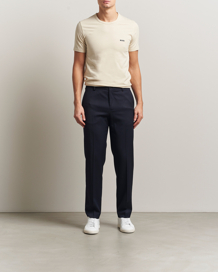 Herre | T-Shirts | BOSS BLACK | 3-Pack Crew Neck T-Shirt Beige/Navy/Black