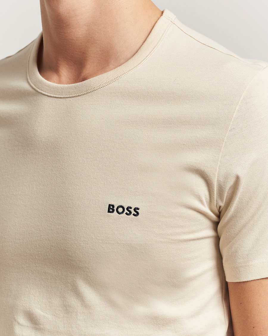 Herre | T-Shirts | BOSS BLACK | 3-Pack Crew Neck T-Shirt Beige/Navy/Black