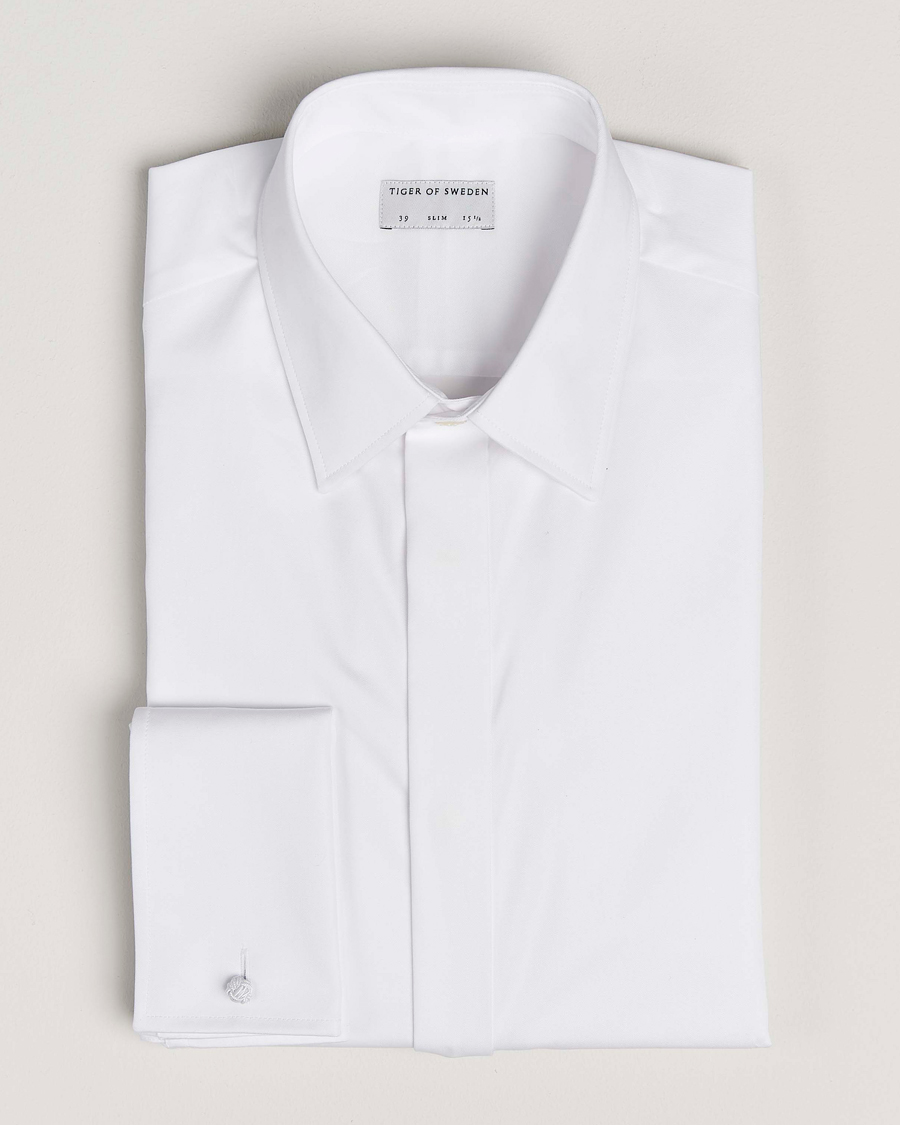 Herre | Skjorter | Tiger of Sweden | Adley Tuxedo Shirt Pure White