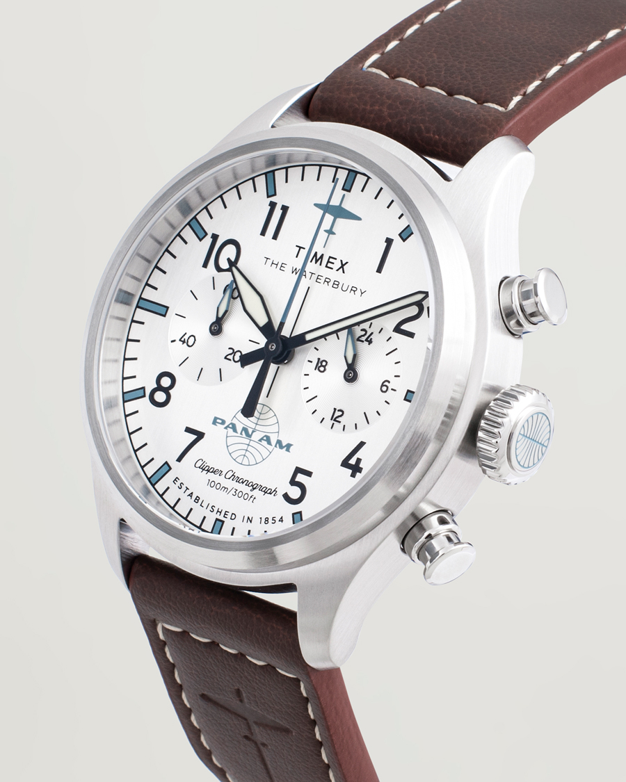 Herre | Timex Waterbury Ace Pan Chronograph 41mm Silver Dial | Timex | Waterbury Ace Pan Chronograph 41mm Silver Dial