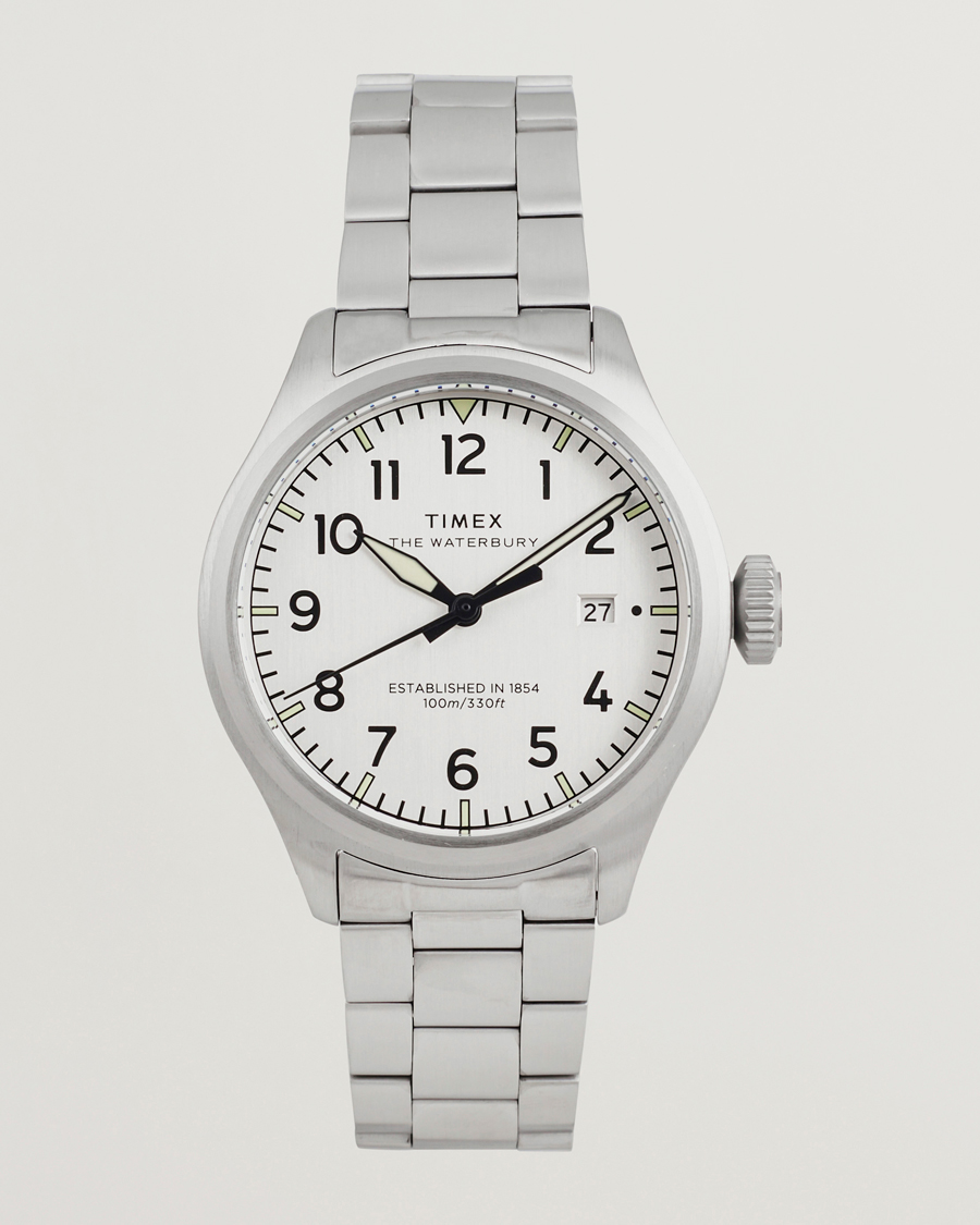 Herre | Timex Waterbury Ace 3-Hand 41mm Silver Dial | Timex | Waterbury Ace 3-Hand 41mm Silver Dial