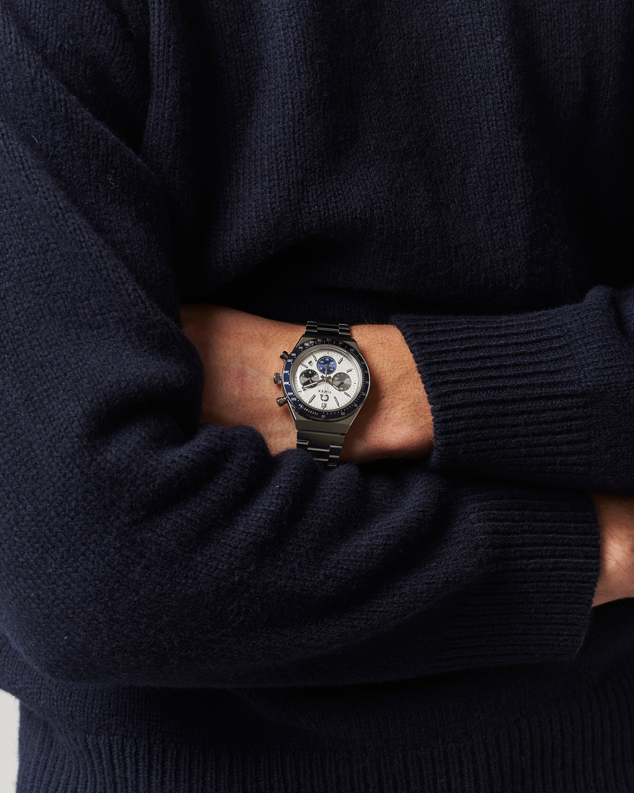 Herre | Timex Q Chronograph Tonal Sub Dials 40mm White Dial | Timex | Q Chronograph Tonal Sub Dials 40mm White Dial