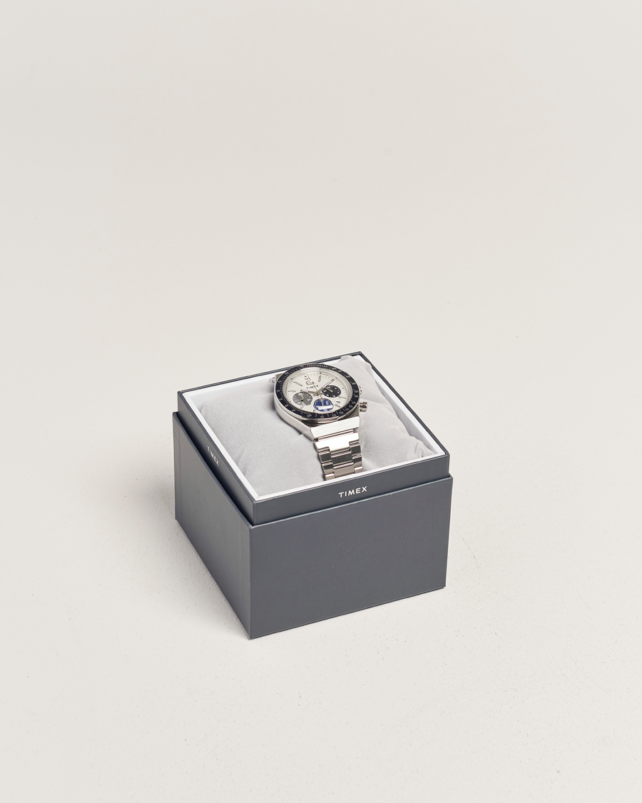Herre | Timex Q Chronograph Tonal Sub Dials 40mm White Dial | Timex | Q Chronograph Tonal Sub Dials 40mm White Dial