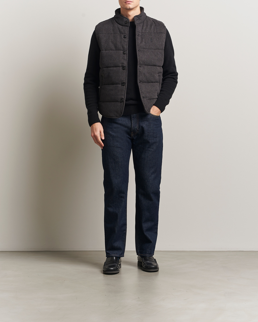 Herre | Veste | Polo Ralph Lauren | Knitted Herringbone Vest Dark Charcoal Heather