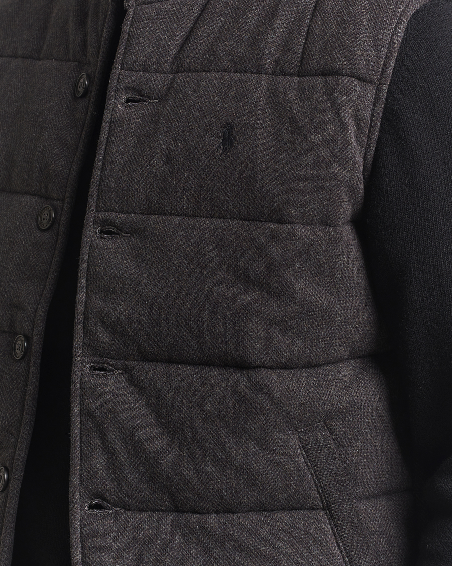 Herre | Veste | Polo Ralph Lauren | Knitted Herringbone Vest Dark Charcoal Heather