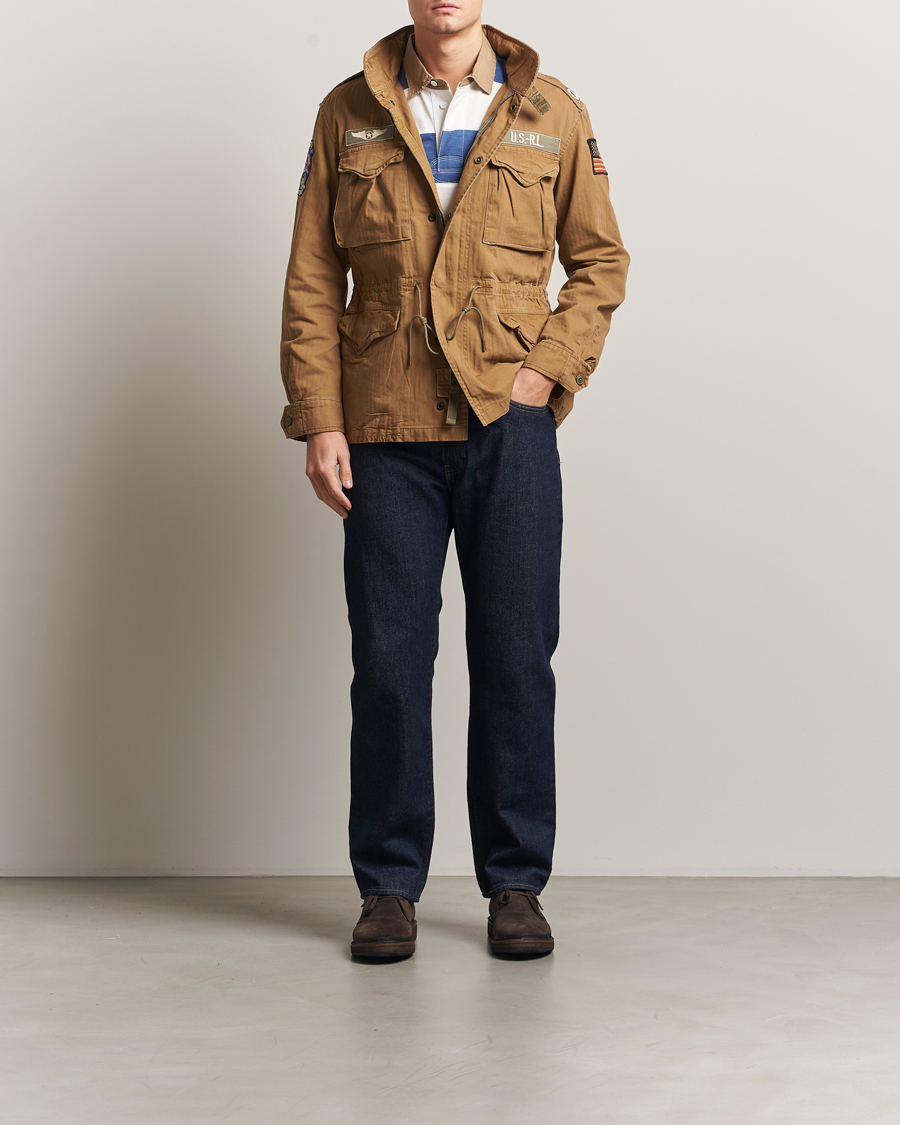 Herre | Jakker | Polo Ralph Lauren | Herringbone Field Patch Jacket Sandsurf