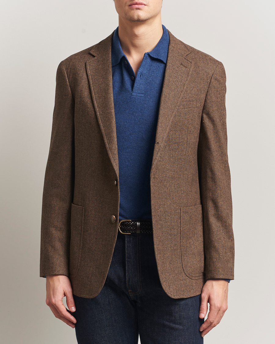 Herre | Blazere & jakker | Polo Ralph Lauren | Herringbone Single Breasted Sportcoat Brown/Tan