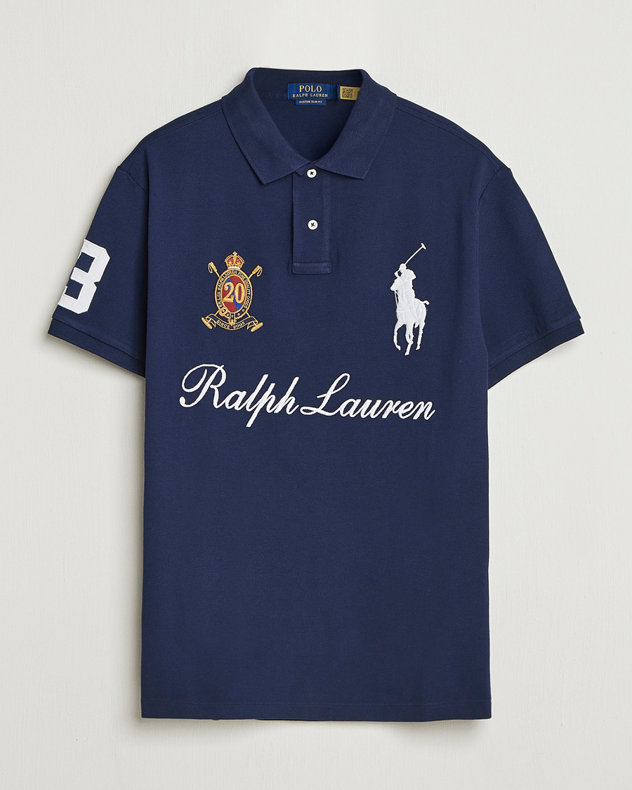 Herre | Polotrøjer | Polo Ralph Lauren | Custom Slim Fit Big Pony Polo Cruise Navy