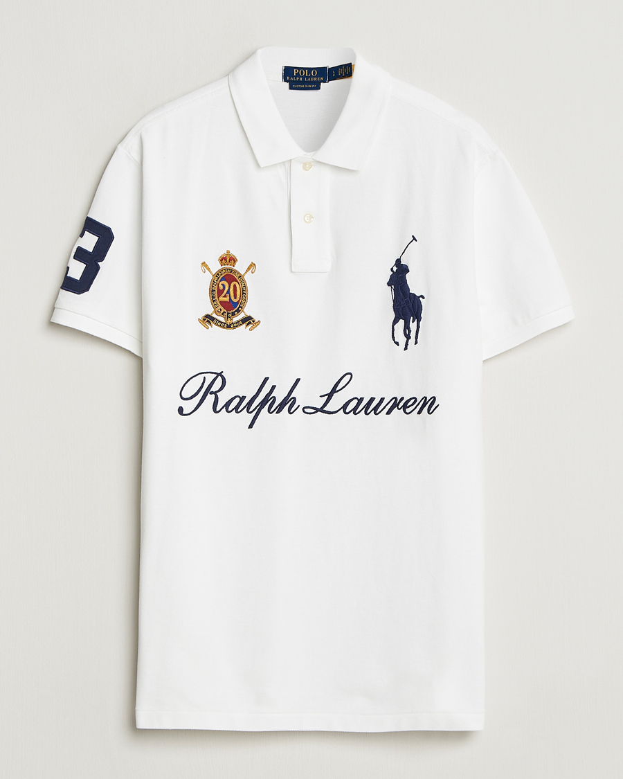 Herre | Polotrøjer | Polo Ralph Lauren | Custom Slim Fit Big Pony Polo White