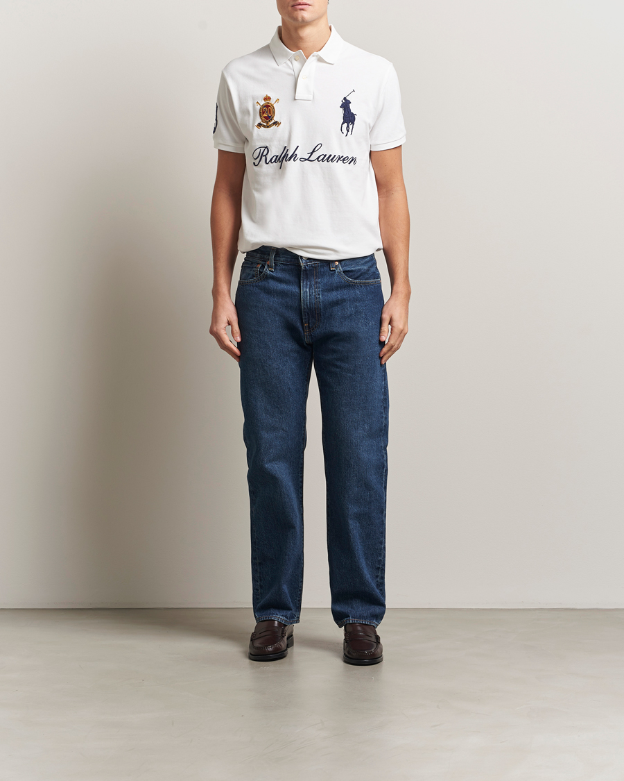 Herre | Polotrøjer | Polo Ralph Lauren | Custom Slim Fit Big Pony Polo White