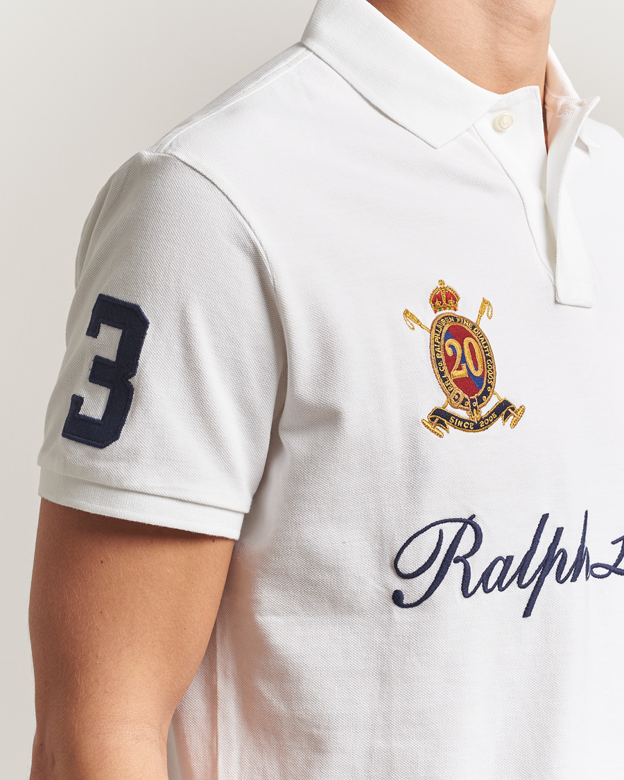 Herre | Polotrøjer | Polo Ralph Lauren | Custom Slim Fit Big Pony Polo White