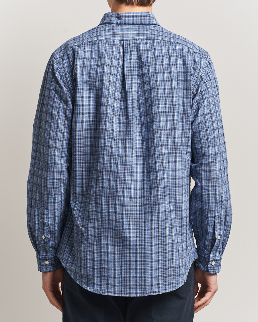 Herre | Skjorter | Polo Ralph Lauren | Custom Fit Checked Shirt Blue Heather Multi