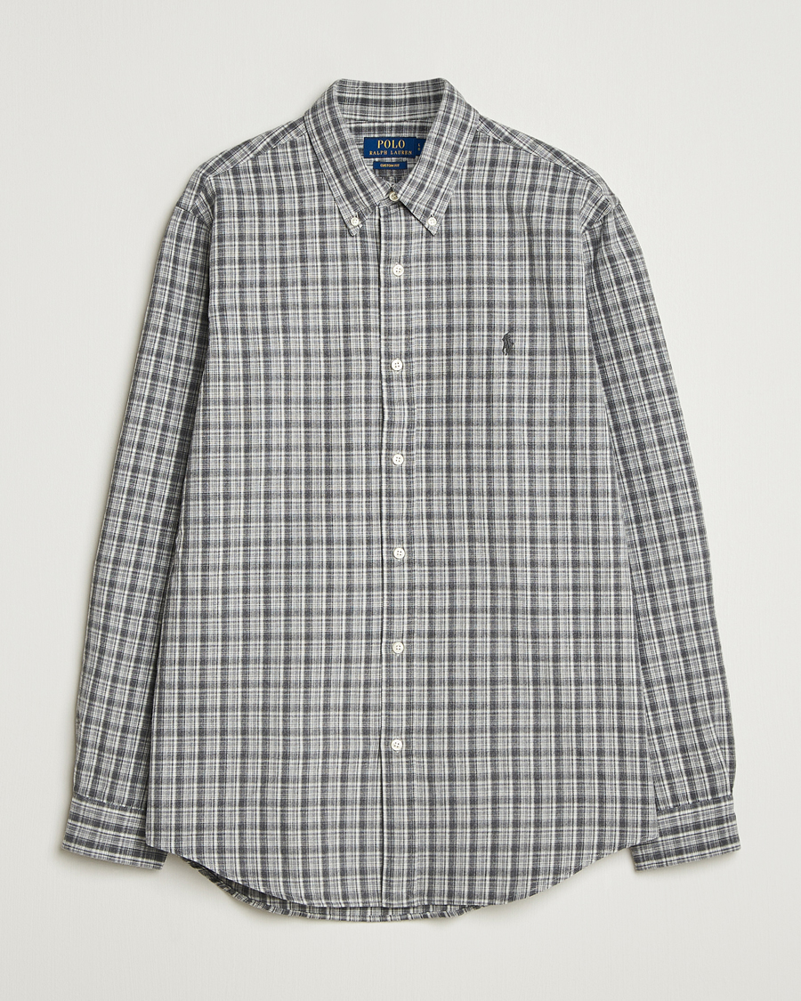 Herre | Skjorter | Polo Ralph Lauren | Custom Fit Checked Shirt Grey Heather Multi