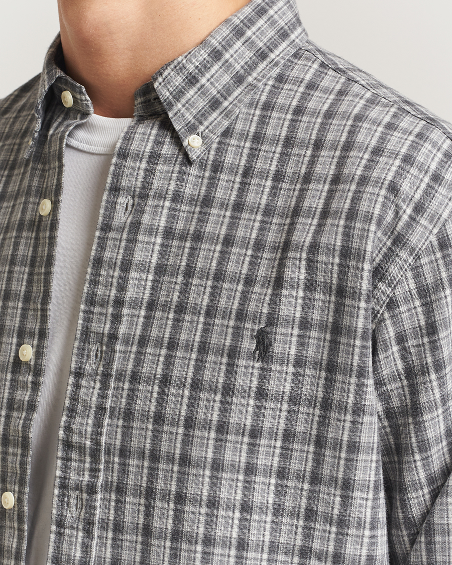 Herre | Skjorter | Polo Ralph Lauren | Custom Fit Checked Shirt Grey Heather Multi