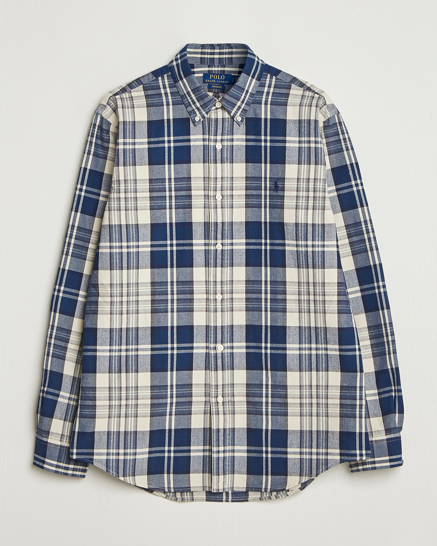 Herre | Skjorter | Polo Ralph Lauren | Custom Fit Checked Shirt White/Navy Multi