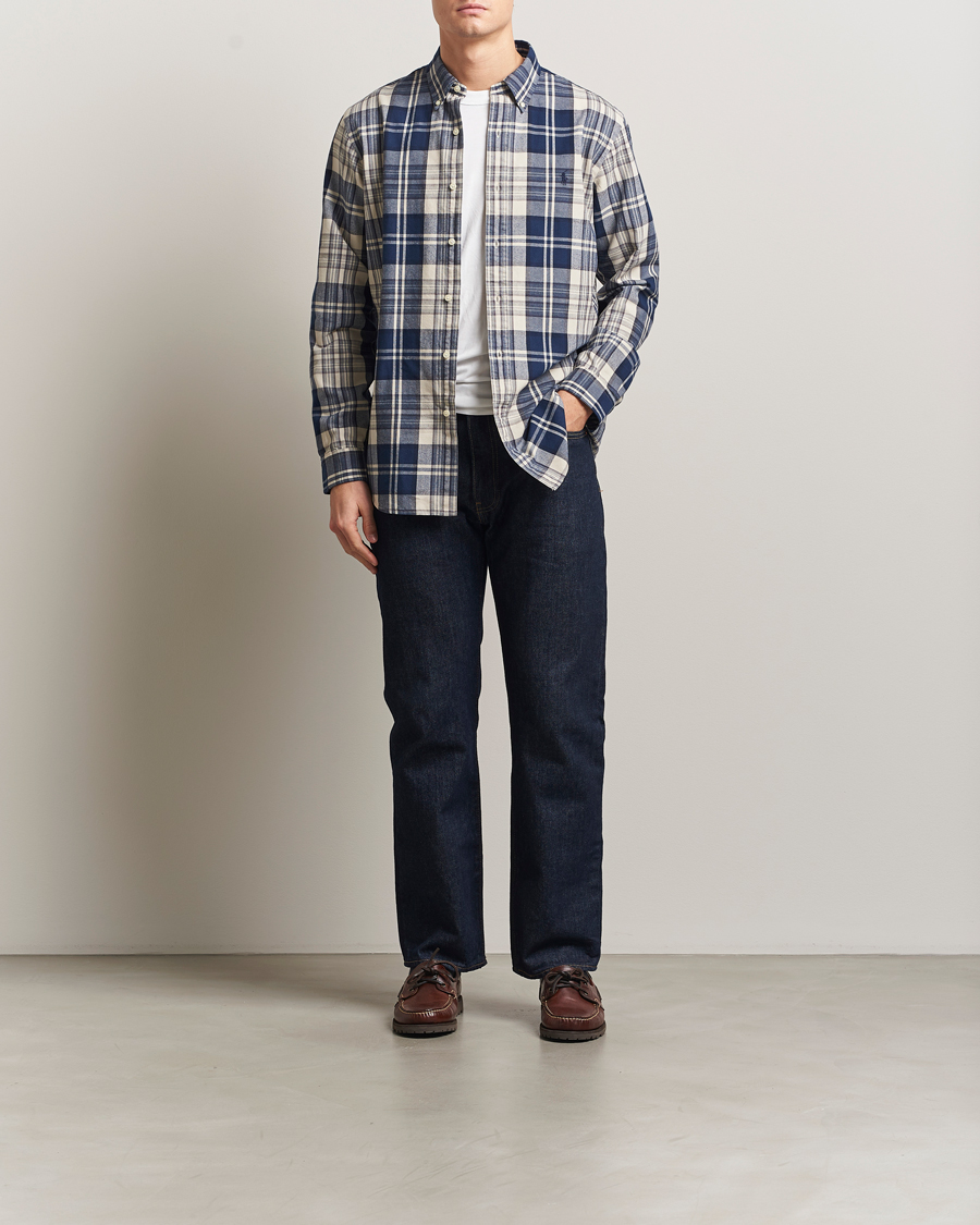 Herre | Skjorter | Polo Ralph Lauren | Custom Fit Checked Shirt White/Navy Multi