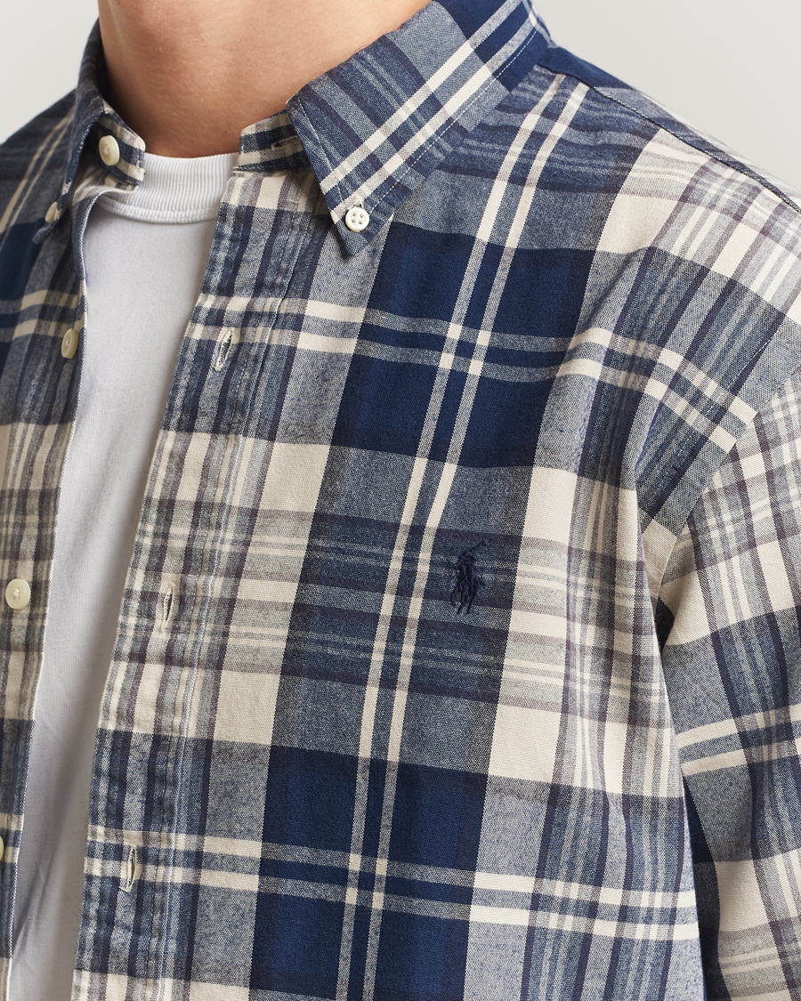 Herre | Skjorter | Polo Ralph Lauren | Custom Fit Checked Shirt White/Navy Multi