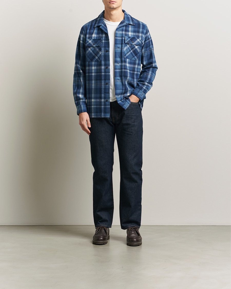 Herre | Skjorter | Polo Ralph Lauren | Plainweave Wool Pocket Shirt Blue Heather Multi