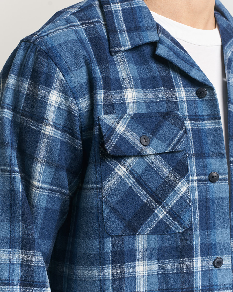 Herre | Skjorter | Polo Ralph Lauren | Plainweave Wool Pocket Shirt Blue Heather Multi