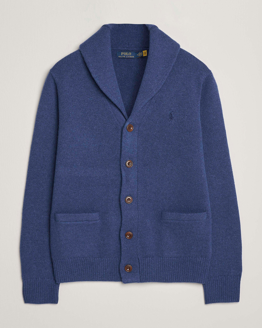 Herre | Trøjer | Polo Ralph Lauren | Wool/Cashmere Shawl Collar Cardigan Navy Heather