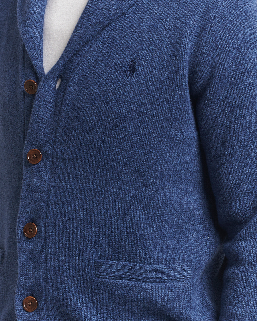 Herre | Trøjer | Polo Ralph Lauren | Wool/Cashmere Shawl Collar Cardigan Navy Heather
