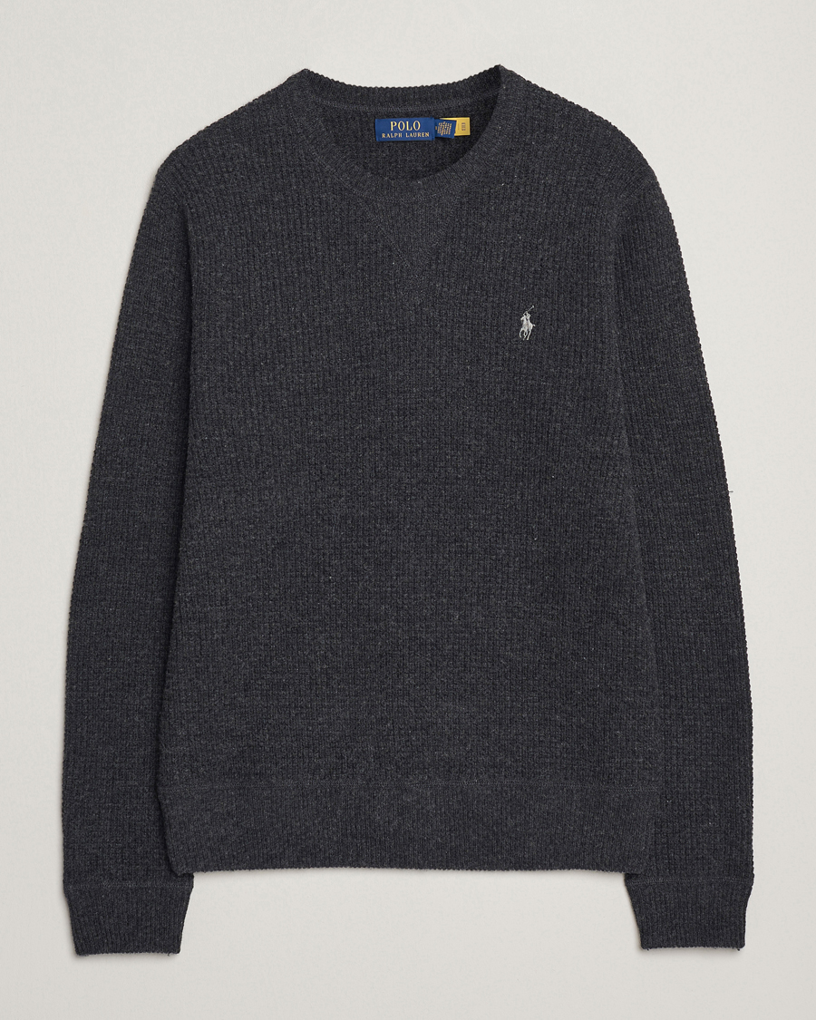 Herre | Trøjer | Polo Ralph Lauren | Cotton/Wool Pullover Dark Granite Heather