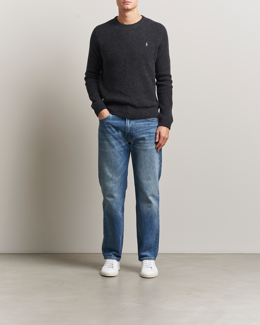 Herre | Trøjer | Polo Ralph Lauren | Cotton/Wool Pullover Dark Granite Heather