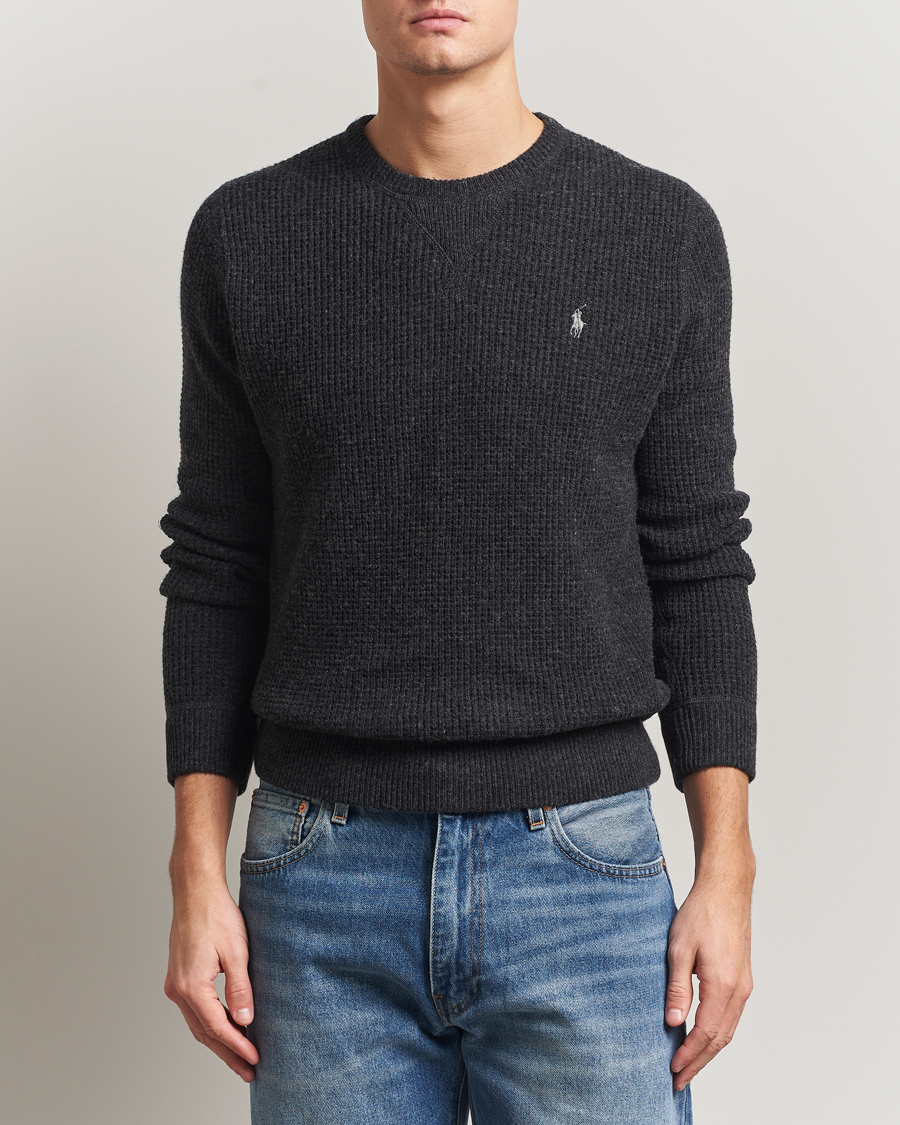 Herre | Trøjer | Polo Ralph Lauren | Cotton/Wool Pullover Dark Granite Heather