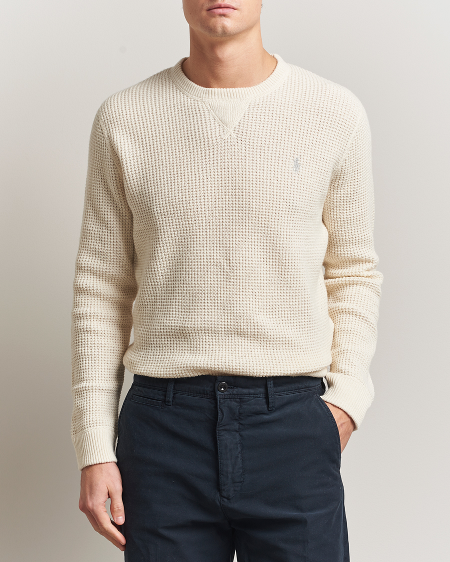 Herre | Trøjer | Polo Ralph Lauren | Cotton/Wool Pullover Andover Cream
