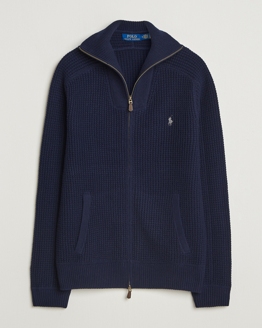 Herre | Trøjer | Polo Ralph Lauren | Cotton/Wool Full Zip Hunter Navy