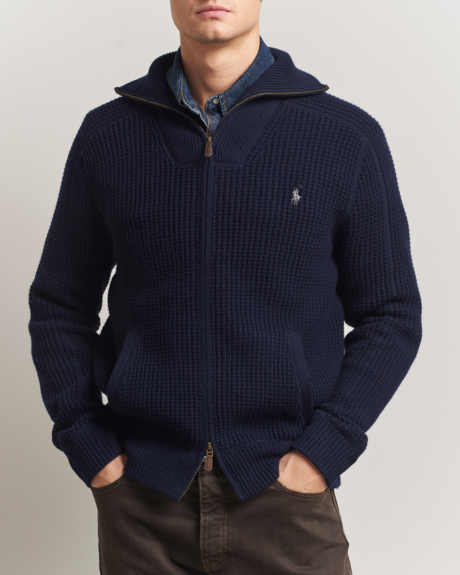 Herre | Trøjer | Polo Ralph Lauren | Cotton/Wool Full Zip Hunter Navy