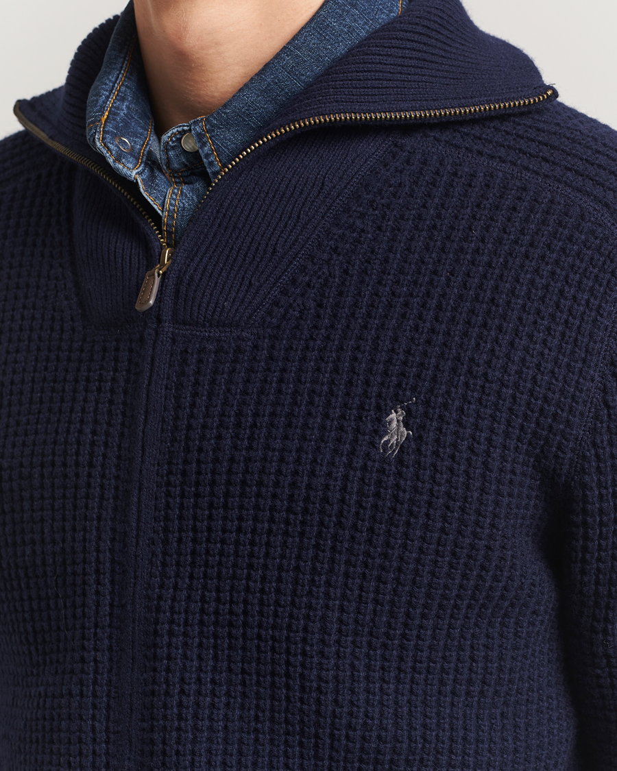 Herre | Trøjer | Polo Ralph Lauren | Cotton/Wool Full Zip Hunter Navy